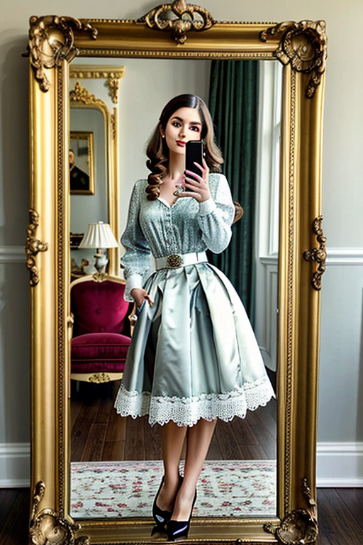 mirror photo pose girl simple