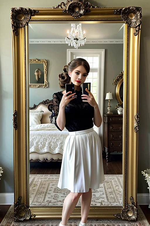 mirror pic girl black blur